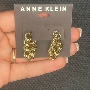 Anne Klein Gold-Tone Chain Earrings